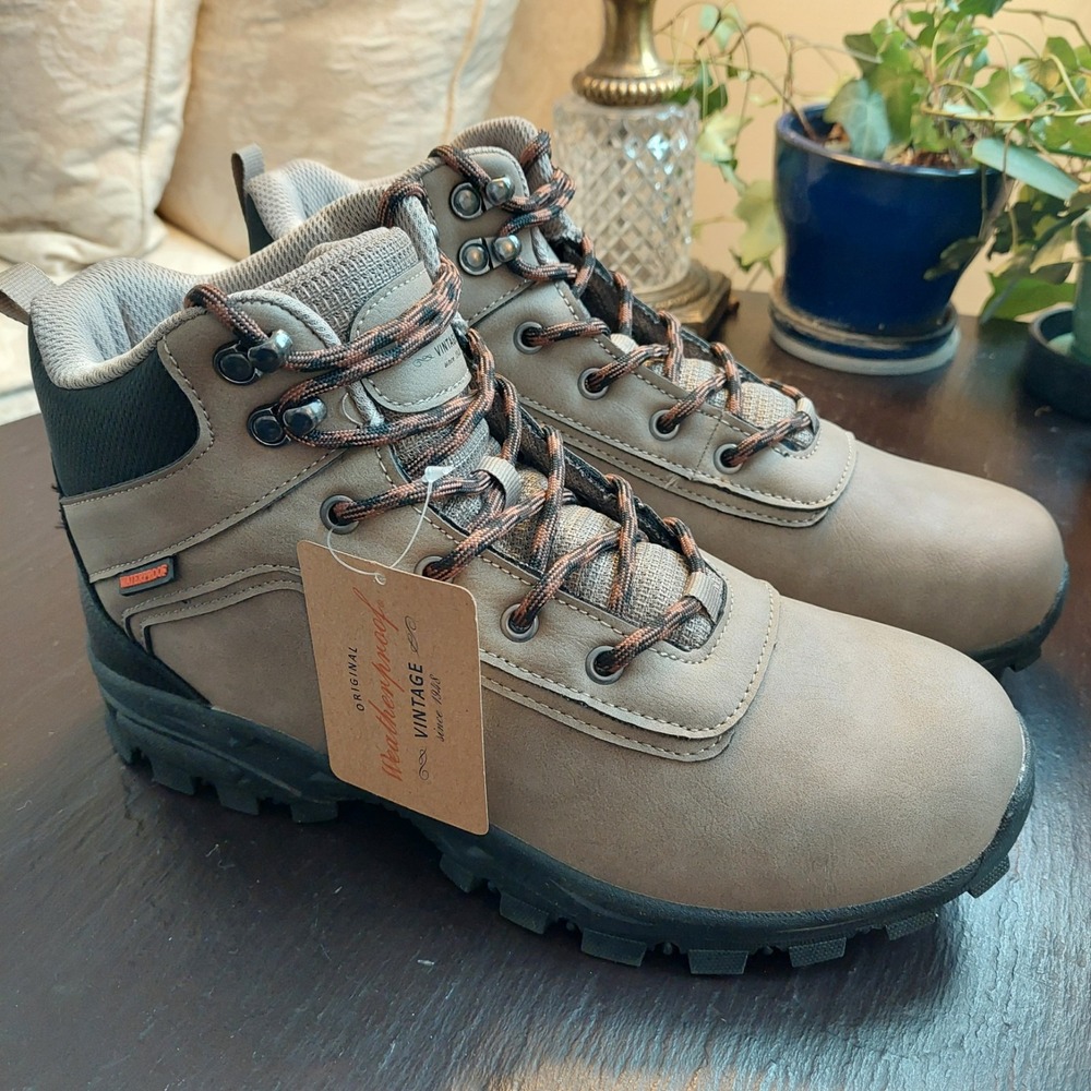 NEW! Original Weatherproof Vintage Men's Jace Hiker Boots Taupe Size 9M